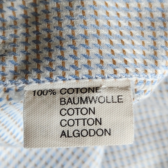 CORNELIANI Mens Button Up Long Sleeve Shirt Size: 16/41 Blue dot - Picture 10 of 15